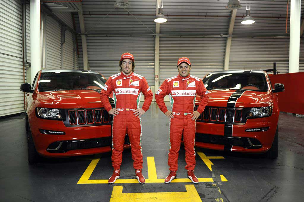 Czerwone Jeepy Grand Cherokee SRT8 dla Fernando Alonso i